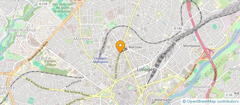 localisation de l'entreprise MADAME JULIA GESLIN à LIMOGES