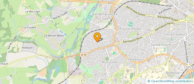 localisation de l'entreprise MADAME JULIA LAGORCE à LIMOGES