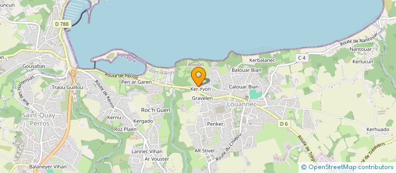 localisation de l'entreprise MADAME JULIA LE CALVEZ  LOUANNEC