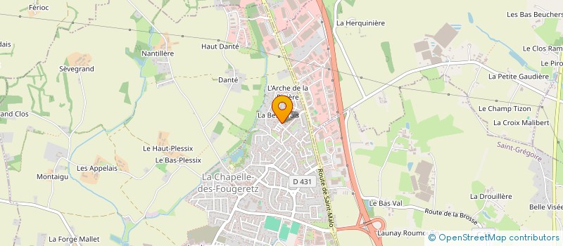 localisation de l'entreprise MADAME JULIA LE FUR  LA CHAPELLE-DES-FOUGERETZ