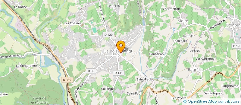 localisation de l'entreprise MADAME JULIA LE LAN  VAL D'OINGT