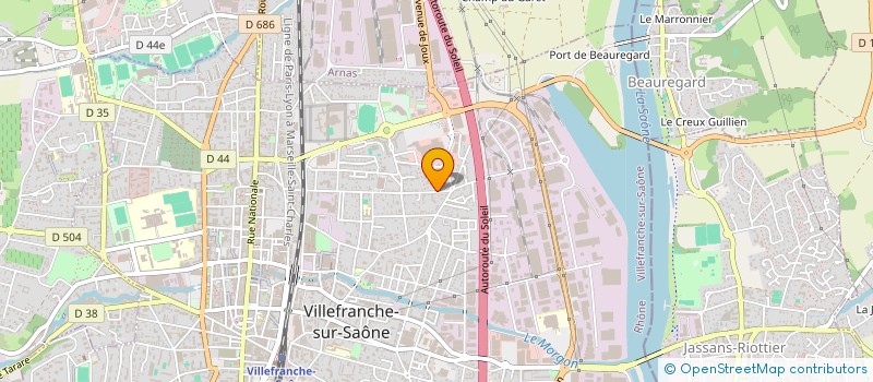 localisation de l'entreprise MADAME JULIA LEBLANC à VILLEFRANCHE-SUR-SAONE