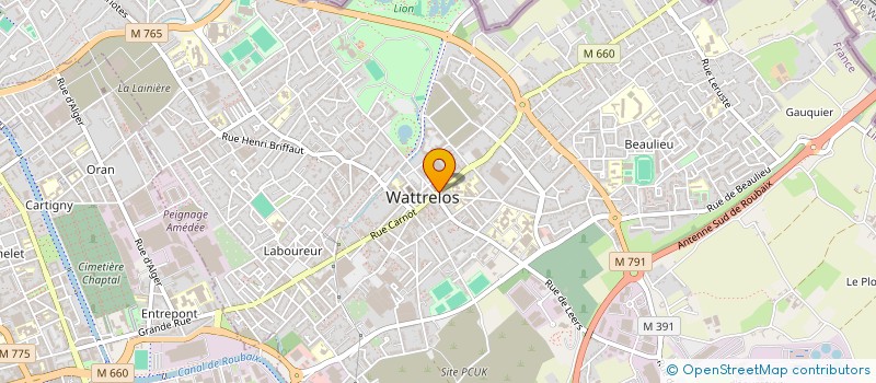 localisation de l'entreprise MADAME JULIA LECANU  WATTRELOS