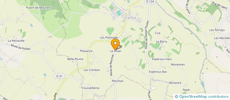 localisation de l'entreprise MADAME JULIA LEONI à CARLUS