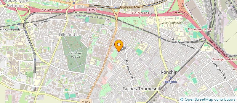 localisation de l'entreprise MADAME JULIA LUYSSEN  FACHES-THUMESNIL