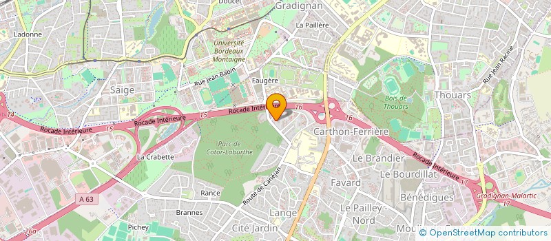 localisation de l'entreprise MADAME JULIA MALINOWSKI  GRADIGNAN