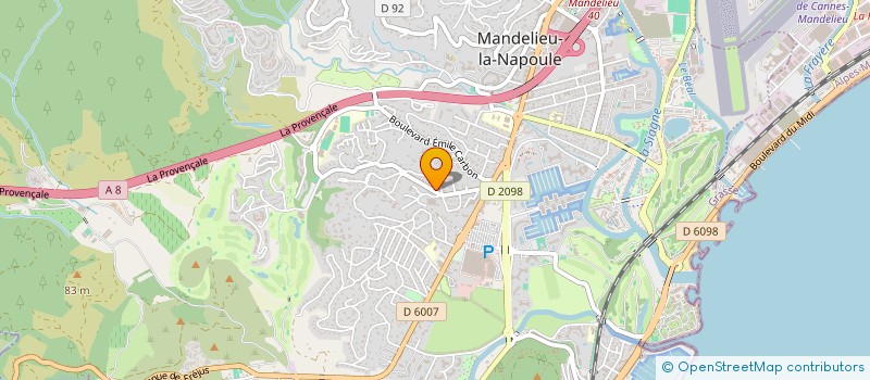 localisation de l'entreprise MADAME JULIA OLIVIER à MANDELIEU-LA-NAPOULE
