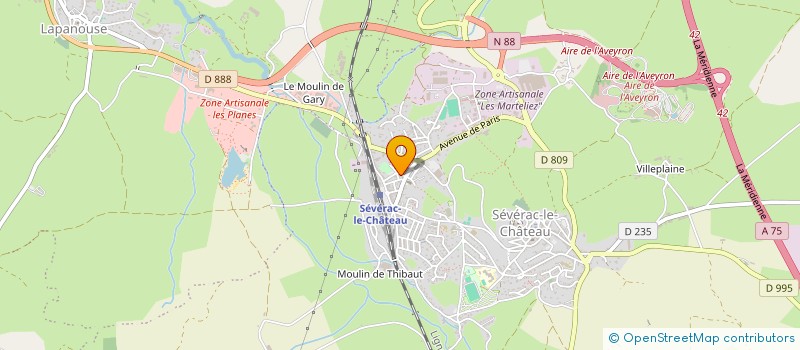 localisation de l'entreprise MADAME JULIA PICARELLI  SEVERAC D'AVEYRON