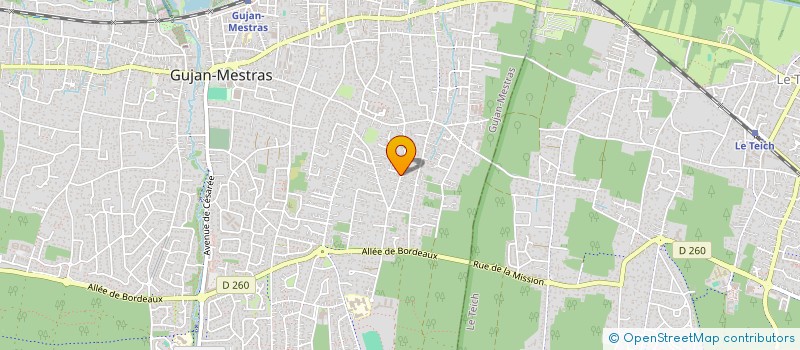 localisation de l'entreprise MADAME JULIA RASSENEUR  GUJAN-MESTRAS