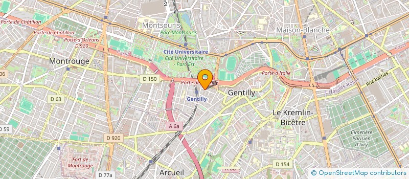 localisation de l'entreprise MADAME JULIA SANCHEZ  GENTILLY