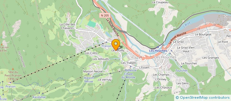 localisation de l'entreprise MADAME JULIA TARTAGLIA  LES HOUCHES