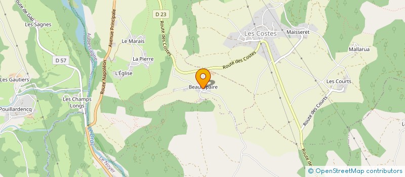 localisation de l'entreprise MADAME JULIANA CHAPELON  AUBESSAGNE