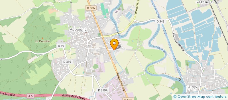 localisation de l'entreprise MADAME JULIANA DE MELO ALVES  APPOIGNY