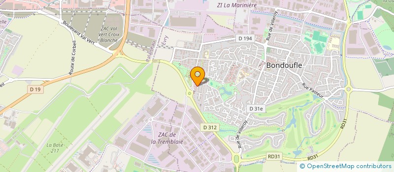 localisation de l'entreprise MADAME JULIANE SCOWCROFT  BONDOUFLE