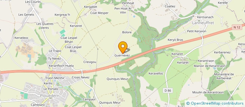 localisation de l'entreprise MADAME JULIANE VIDAL  PLOUEDERN