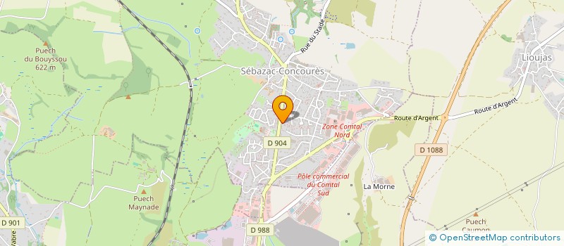 localisation de l'entreprise MADAME JULIE ALBENQUE  SEBAZAC-CONCOURES