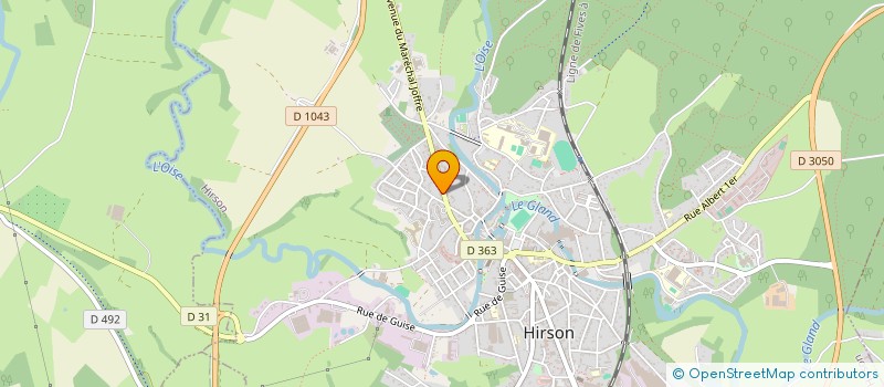 localisation de l'entreprise MADAME JULIE ANNE BERTRAND  HIRSON