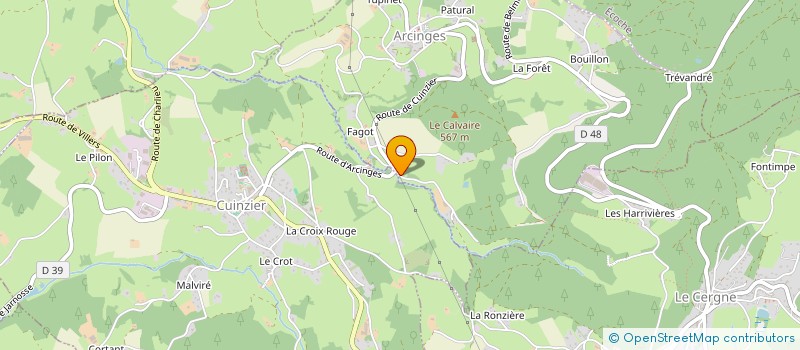 localisation de l'entreprise MADAME JULIE AUCLAIR  ARCINGES