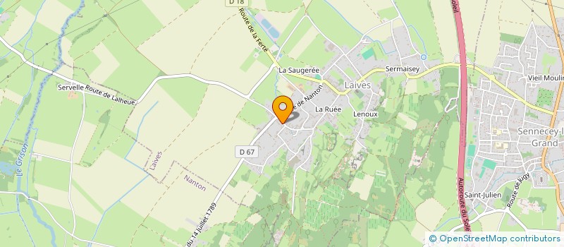 localisation de l'entreprise MADAME JULIE BACHELET  LAIVES