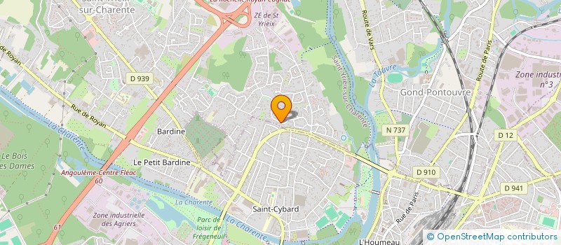 localisation de l'entreprise MADAME JULIE BAILLON à SAINT-YRIEIX-SUR-CHARENTE