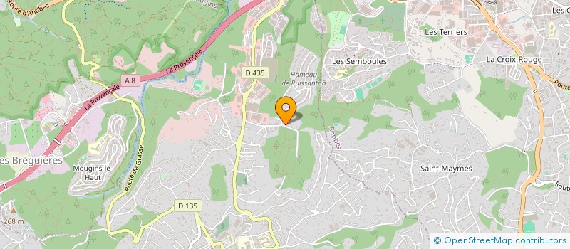 localisation de l'entreprise MADAME JULIE BALLOUT  VALLAURIS