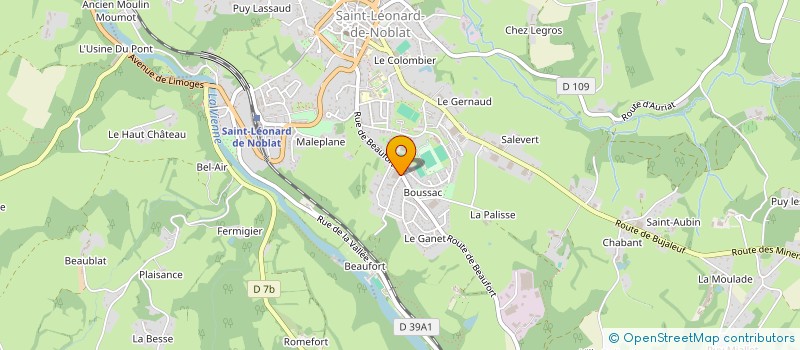 localisation de l'entreprise MADAME JULIE BANSARD  SAINT-LEONARD-DE-NOBLAT