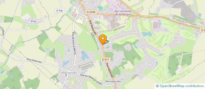 localisation de l'entreprise MADAME JULIE BARBIEUX  MERIGNIES