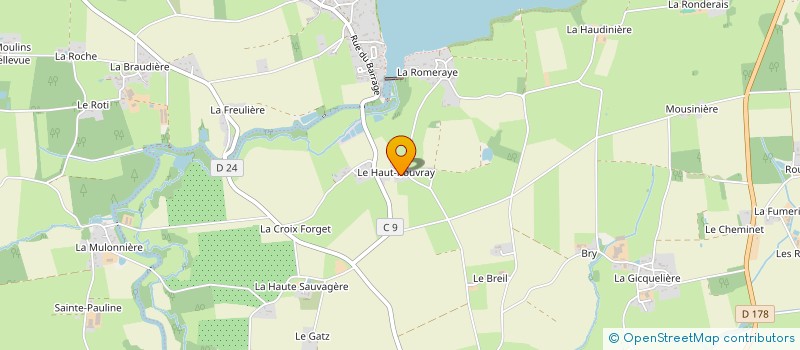 localisation de l'entreprise MADAME JULIE BARDEAU à JOUE-SUR-ERDRE