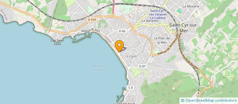 localisation de l'entreprise MADAME JULIE BASSIN  SAINT-CYR-SUR-MER