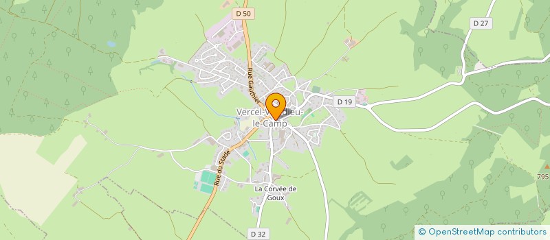 localisation de l'entreprise MADAME JULIE BAUD  CHAUX-LES-PASSAVANT