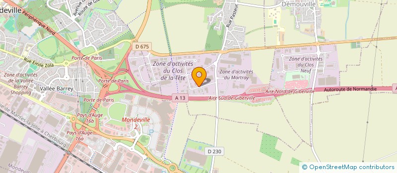 localisation de l'entreprise MADAME JULIE BAZILLIER  GIBERVILLE