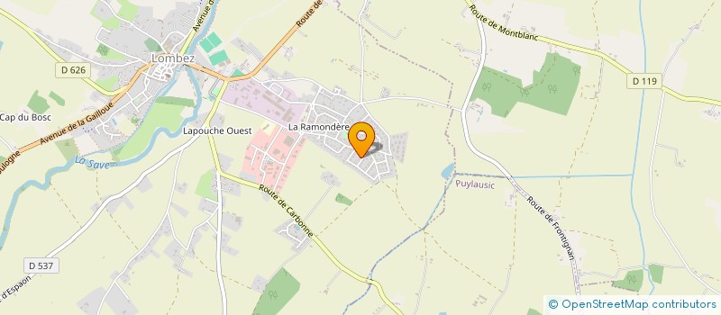 localisation de l'entreprise MADAME JULIE BEDAI  LOMBEZ