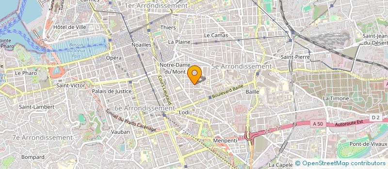 localisation de l'entreprise MADAME JULIE BEDOS  MARSEILLE 5EME