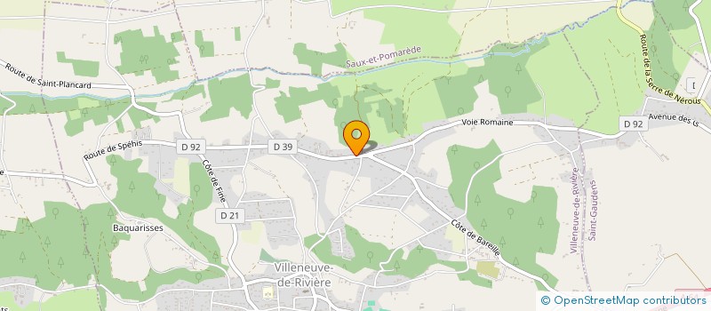 localisation de l'entreprise MADAME JULIE BEGUE  VILLENEUVE-DE-RIVIERE