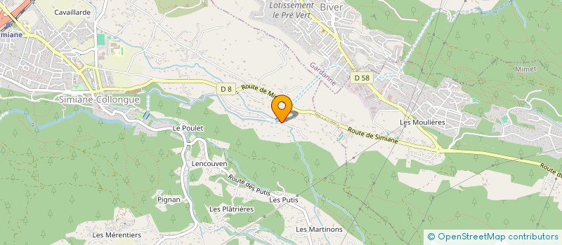 localisation de l'entreprise MADAME JULIE BERARD  SIMIANE-COLLONGUE