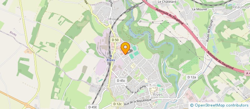 localisation de l'entreprise MADAME JULIE BERTHOLLET  RIVES