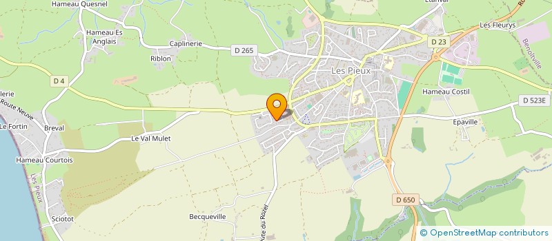 localisation de l'entreprise MADAME JULIE BEUVE  LES PIEUX