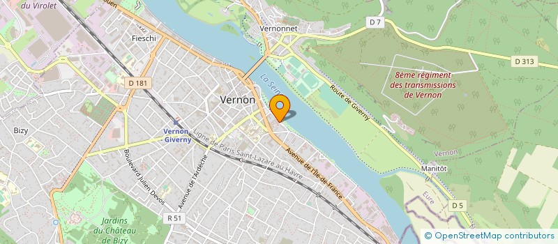 localisation de l'entreprise MADAME JULIE BLANCHARD  VERNON