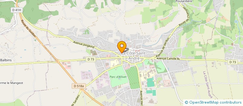 localisation de l'entreprise MADAME JULIE BLANCHET à LA COTE-SAINT-ANDRE