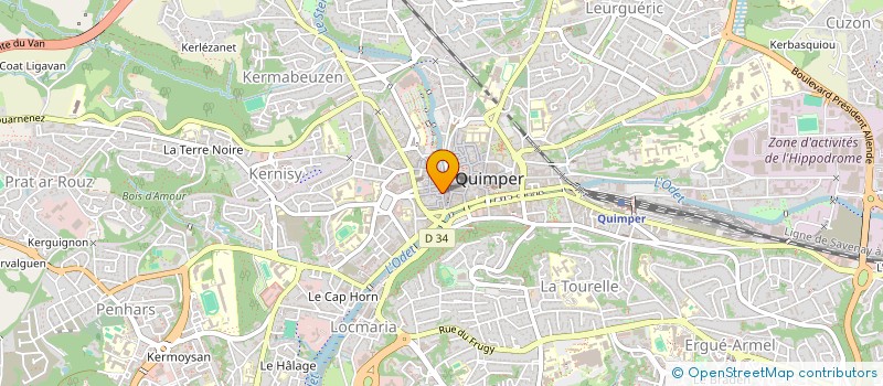 localisation de l'entreprise MADAME JULIE BLANCHET à QUIMPER