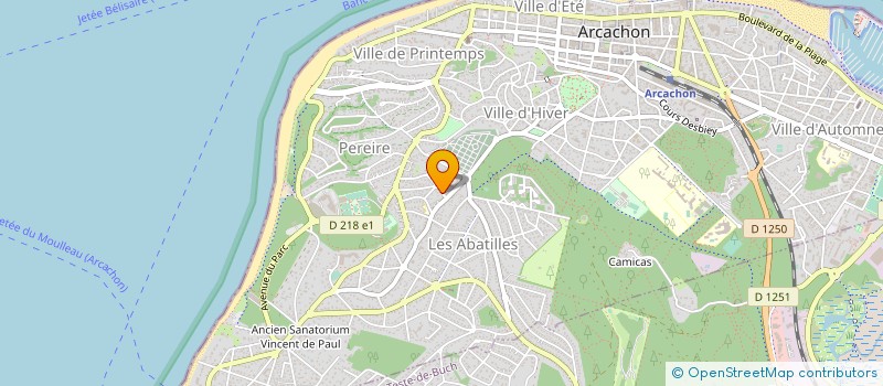 localisation de l'entreprise MADAME JULIE BOISSONNEAU à ARCACHON