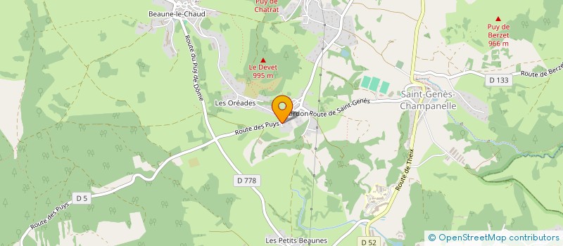 localisation de l'entreprise MADAME JULIE BOUCHET  SAINT-GENES-CHAMPANELLE