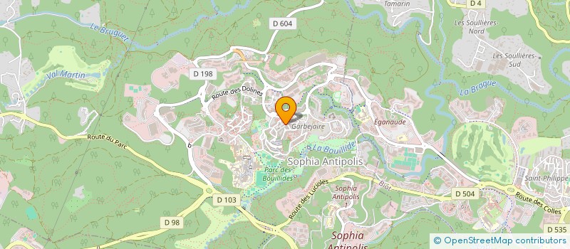 localisation de l'entreprise MADAME JULIE BOURGUELLE  VALBONNE