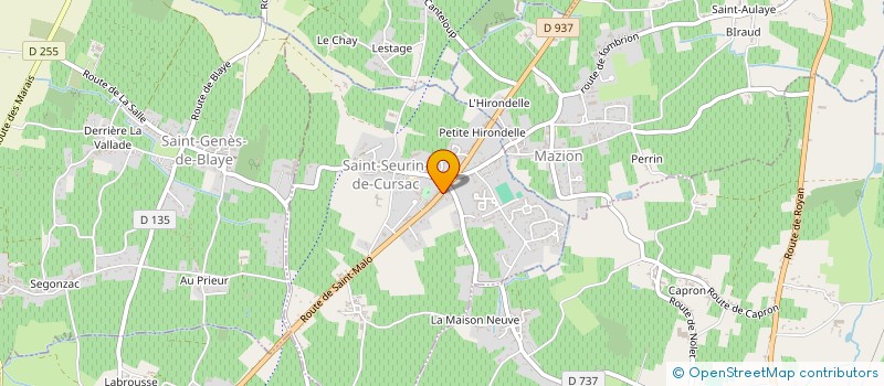 localisation de l'entreprise MADAME JULIE BOUTEVILAIN  SAINT-SEURIN-DE-CURSAC