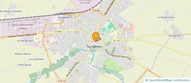 localisation de l'entreprise MADAME JULIE BOUTIN  SURGERES