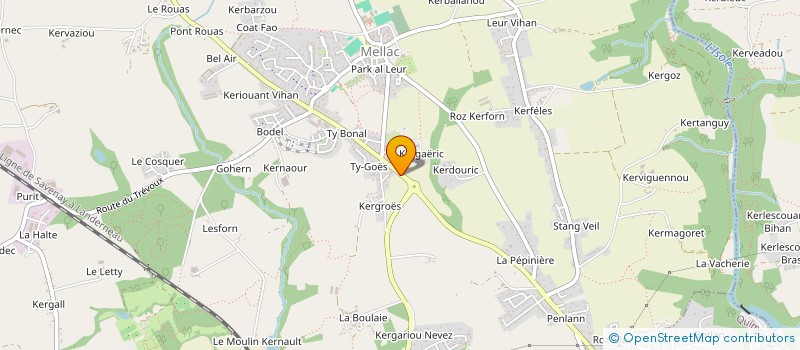 localisation de l'entreprise MADAME JULIE BOUVIER à MELLAC