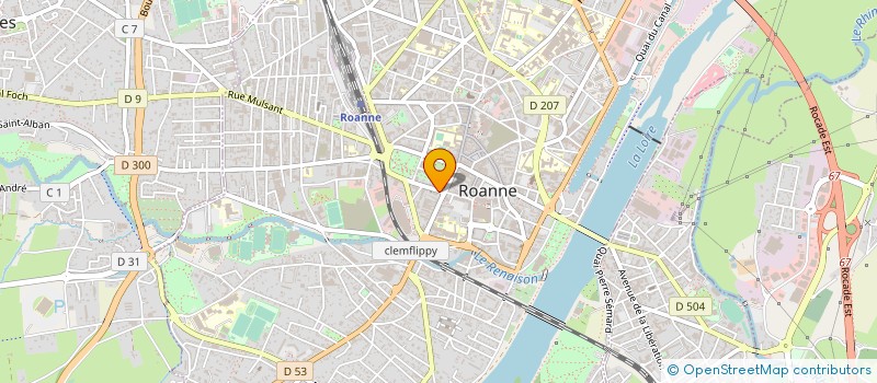 localisation de l'entreprise MADAME JULIE BRUNEL à ROANNE