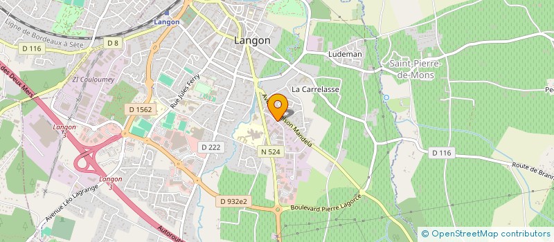localisation de l'entreprise MADAME JULIE BRUNET à LANGON