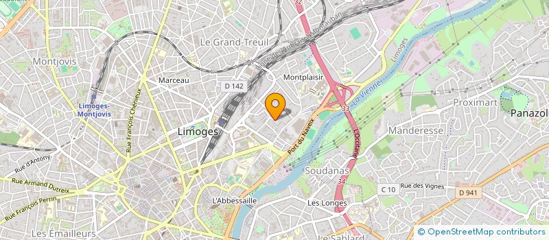 localisation de l'entreprise MADAME JULIE CAGNARD à LIMOGES