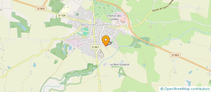 localisation de l'entreprise MADAME JULIE CAILLAUX  BECON-LES-GRANITS